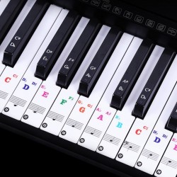 88 toetsen - Kleurrijke pianotoetsen - transparante toetsenbordstickersPiano