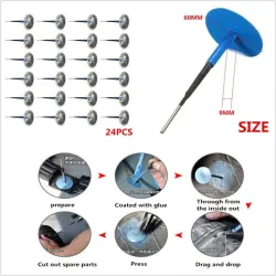 4 mm - 6 mm - repair patches for tubeless car tires - set - 24 piecesWiel onderdelen