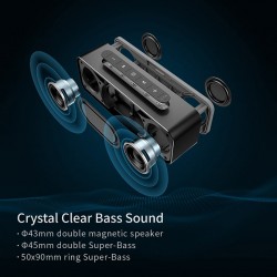 30W Bluetooth metal speaker with super bass - wireless 3D digital columnBluetooth Luidsprekers