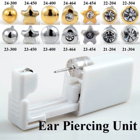 Disposable Sterile Ear Piercing Unit Cartilage Tragus Helix Piercing Gun Tool Kit Build In Steel Stu Disposable Sterile Ear Piercing Unit Cartilage Tragus Helix Piercing Gun Tool Kit Build In Steel Stu