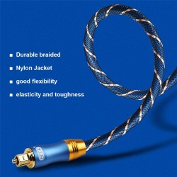 Toslink - OD6.0 - SPDIF - digital optical fiber audio cable - braided - 1m - 1.5m - 2m - 3m - 5m - 8m - 10m - 15mKabels