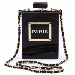 Perfume bottle shaped small shoulder bag with chainBags