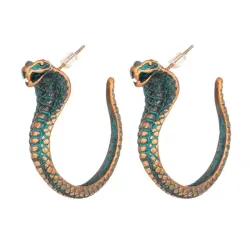 India Boho Ethnic Cobra Dangle Drop Earrings For Women Female New Trendy Party Earrings Hanging JeweOorbellen