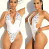 Womens Padded Up One Piece Push Up Monokini Diamond Swimwear crystal Swimsuit Sexy Backless Thong BeBadkleding