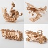 Laser Cutting Sailing Ship Biplane Steam Locomotive Toys 3D Wooden Puzzle Assembly Wood Kits Desk DeConstructie