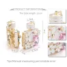 Dalaful Enamel Flower Rhinestone Bottle Keyrings Crystal Bag Pendant For Car Key Chains Holder RingsSleutelhangers