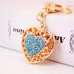 Dalaful Hollow Out Love Heart Key Chains Rings Holder For Lovers Sweetheart Pendant For Car KeyringsSleutelhangers