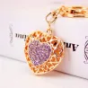 Dalaful Hollow Out Love Heart Key Chains Rings Holder For Lovers Sweetheart Pendant For Car KeyringsSleutelhangers