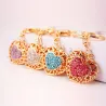 Dalaful Hollow Out Love Heart Key Chains Rings Holder For Lovers Sweetheart Pendant For Car KeyringsSleutelhangers