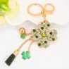 EASYA Love Clover Creative Gift Key Chain Alloy Rhinestone Key Chain Bag Pendant Women Handbag CharmSleutelhangers