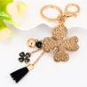 EASYA Love Clover Creative Gift Key Chain Alloy Rhinestone Key Chain Bag Pendant Women Handbag CharmSleutelhangers