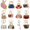 High Quality Handbag Keychains Crystal Pave Metal Fashion Women Bag Pendant Rhinestone Key Chains FoSleutelhangers