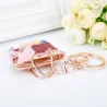 Enamel Bag Keychain Unique Handbag Crystal Pendant Keyring Rhinestone Handmade Key Buckle Women PortHobby & verzamelingen
