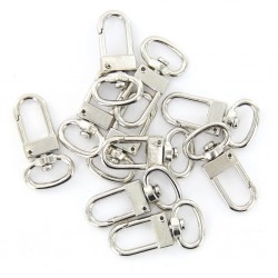 10 Pcs High Quality Swivel Carabiner Hook Silver Color Key Chains Sleutelhanger Key Ring 18mm x 33 mSleutelhangers