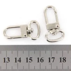 10 Pcs High Quality Swivel Carabiner Hook Silver Color Key Chains Sleutelhanger Key Ring 18mm x 33 mSleutelhangers