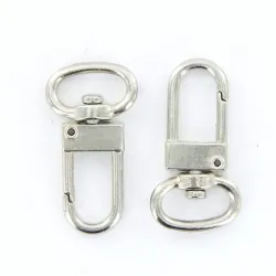 10 Pcs High Quality Swivel Carabiner Hook Silver Color Key Chains Sleutelhanger Key Ring 18mm x 33 mSleutelhangers
