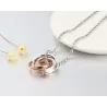 Endless Love - double circles necklace - 2 piecesNecklaces