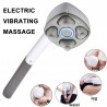 Electric Handheld Massager Four Head Machine Full Body Neck Vertebra Back Muscle Relax Vibrating DeeMassage