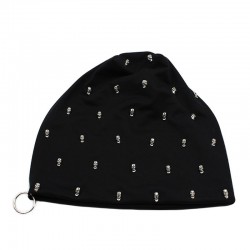Casual katoenen muts met doodshoofd en zilveren ringHoeden & Petten
