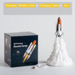 3D Space shuttle - raketvormige nachtlamp - 3 soorten - 21cm & 28cmDecoratie