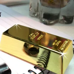 1pc Creative Gold Brick Shape Refrigerator Magnets Resin Craft Gift For Home Refrigerator DecorationDecoratie