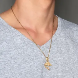 Vnox Rhinestone Charm Pendant Necklace Love Heart Shaped 20 O Link Chain Necklace Gift Jewelry AcceHalskettingen