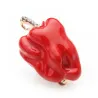 Green and red pepper with rhinestones - broochBrooches