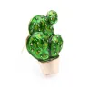 Wulibaby Green Enamel Cactus Brooches For Women Alloy Flower Brooch Pins GiftsBroches