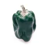 Wulibaby Red And Green Pepper Enamel Brooches Women Mens Alloy Vegetables Plant Party Banquet BrooBroches