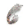 Wulibaby Multicolor Rhinestone Geometric shape Brooches Women Weddings Brooch Pins GiftsBroches