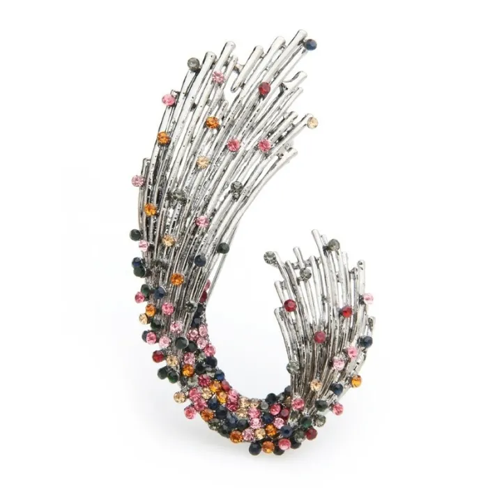 multicolor rhinestone geometric shape brooches - women weddings brooch pins giftsBrooches
