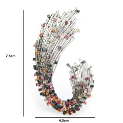 Wulibaby Multicolor Rhinestone Geometric shape Brooches Women Weddings Brooch Pins GiftsBroches