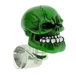 Groene schedelkop - stuurknop - stuurwiel balVersnellingspookknoppen