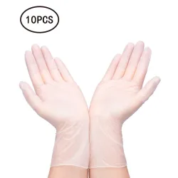 Disposable - anti static - powder-free - oil-proof - transparent PVC protective glovesMondmaskers