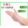 Disposable - anti static - powder-free - oil-proof - transparent PVC protective glovesMondmaskers