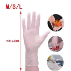 Disposable - anti static - powder-free - oil-proof - transparent PVC protective glovesMouth masks