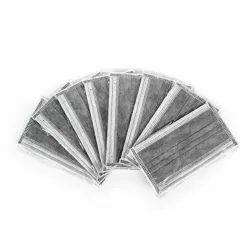 Nano-filter met actieve koolstof - 4-laags mond/ gezichtsmasker - antibacterieel - grijsMondmaskers