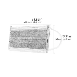 Nano-filter met actieve koolstof - 4-laags mond/ gezichtsmasker - antibacterieel - grijsMondmaskers