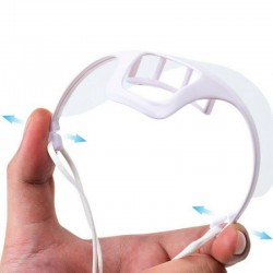 10 pieces - transparent mouth mask - anti-fog & -saliva - plastic mouth shield - lip reading