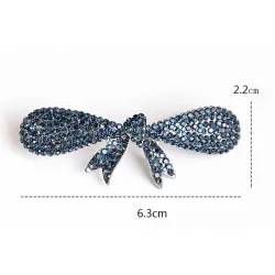 Elegante Strik Vlinder Kristal Haar Clip HaarspeldHaarspelden