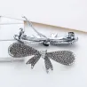 Elegante Strik Vlinder Kristal Haar Clip HaarspeldHaarspelden