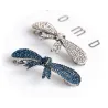 Elegante Strik Vlinder Kristal Haar Clip HaarspeldHaarspelden