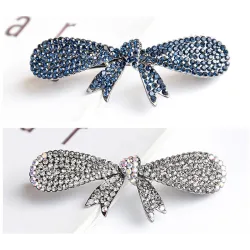 Elegante Strik Vlinder Kristal Haar Clip HaarspeldHaarspelden