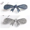 Elegante Strik Vlinder Kristal Haar Clip HaarspeldHaarspelden