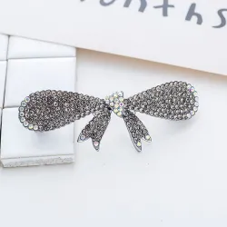 Elegante Strik Vlinder Kristal Haar Clip HaarspeldHaarspelden