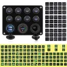 8 Gang toggle switch panel - 12V - 24V - Dual USB - digital voltmeter - waterproofSwitches