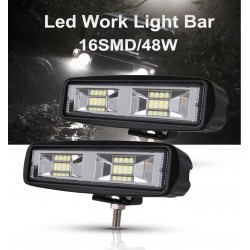48W - car Led fog lights - spot-beam bar for 4x4 trucks - jeep - ATV - SUV - DRL spotlightLED lichtbalk