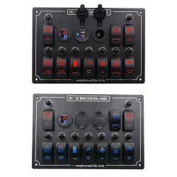 12V 10 Rocker Switch Panel - Waterproof - Car - Marine BoatElectronica & Gereedschap