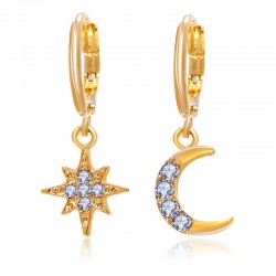 Star And Moon Earrings