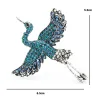 Flying Crane Brooches - RhinestoneBroches